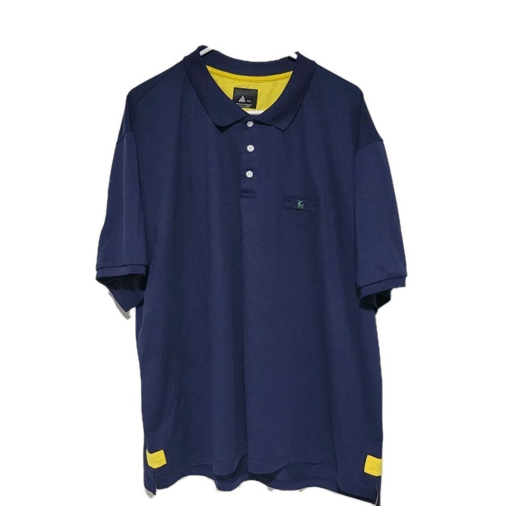 SR Speed Your Run Polo Shirt 3XL Men's Navy Blue Yellow Short Sleeve